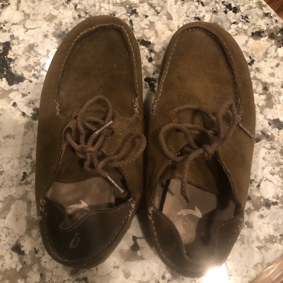 Olukai Ohana Lace Sneakers Suede leather slip - Picture 6 of 8